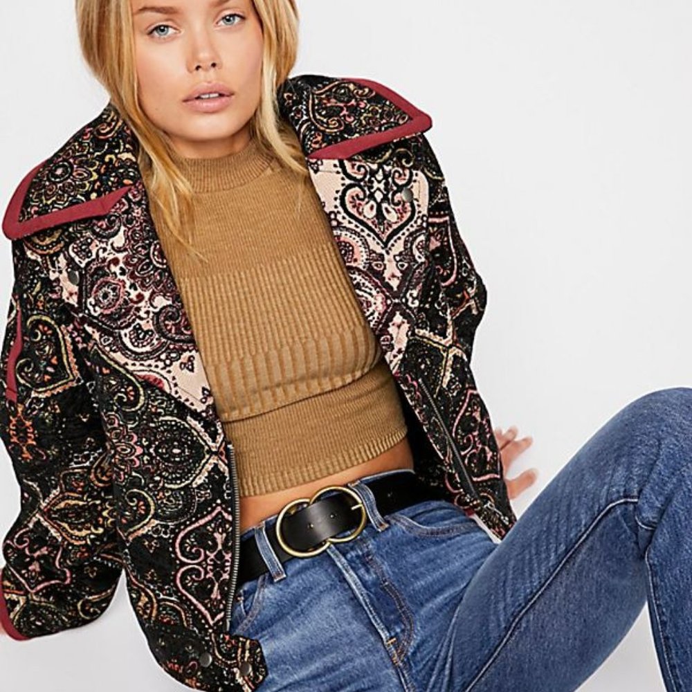 NEW $268 FREE PEOPLE Labyrinth Oversized Chenille Jacket!!!